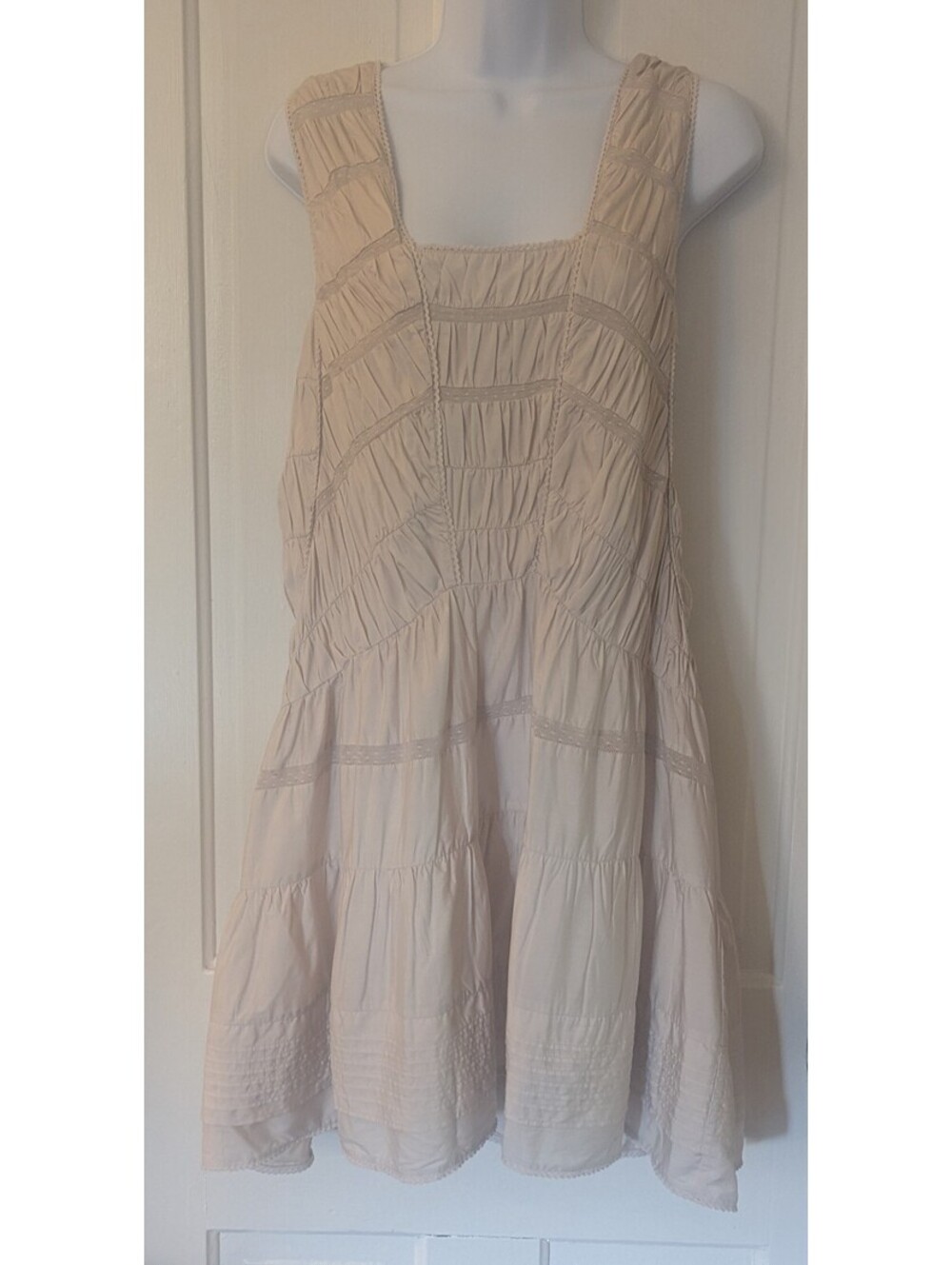 GORGEOUS NWT REISS FELICITY SUNDRESS IN BLUSH-BEIGE | US SZ 4, FITS LIKE 6 OR 8